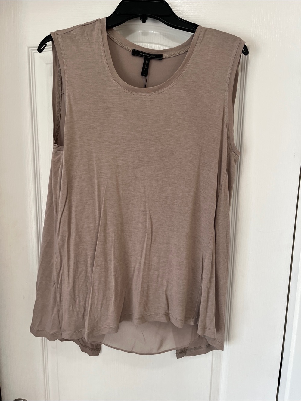 BCBGMaxAzria Taupe Layered Sleeveless Tank, NWT, M